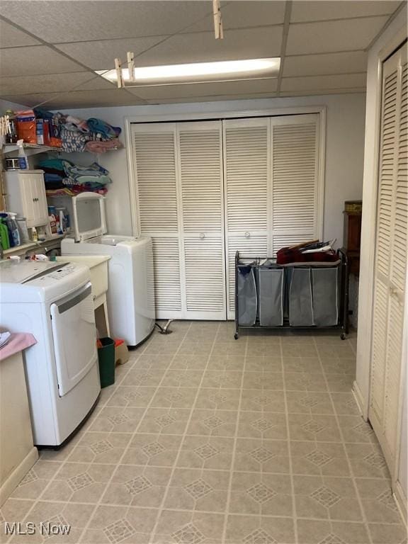 laundry room featuring washer / dryer