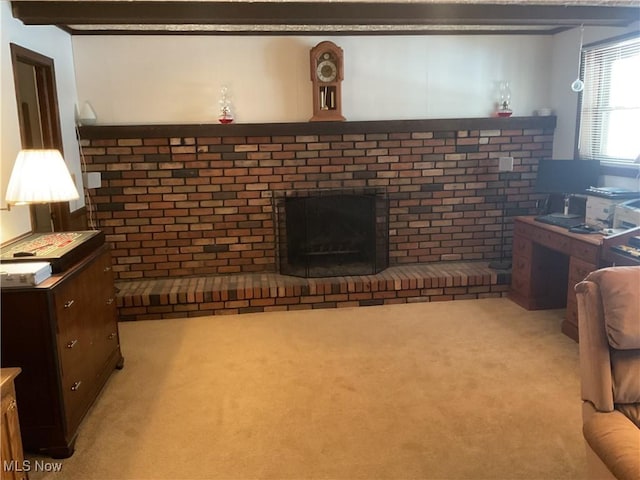 view of carpeted living room