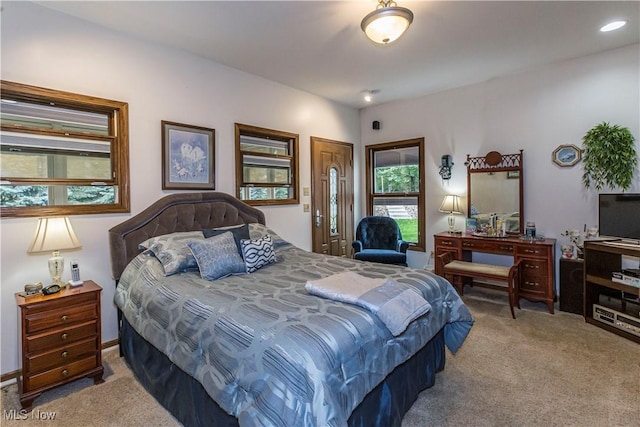 view of carpeted bedroom