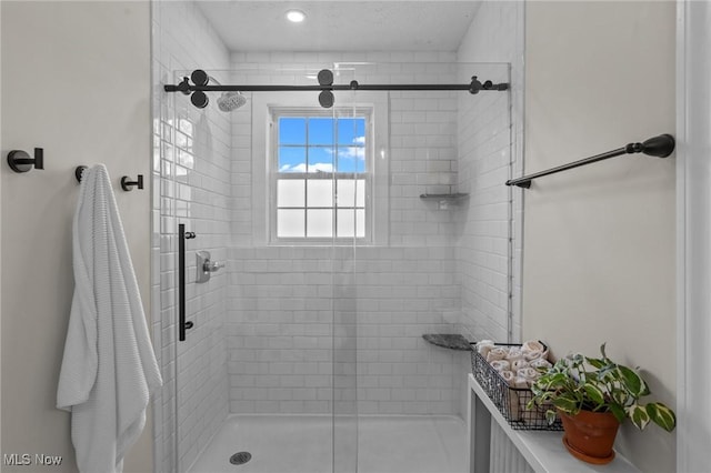 bathroom with walk in shower