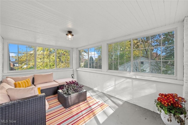 view of sunroom