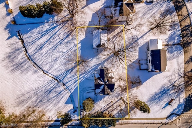 view of snowy aerial view