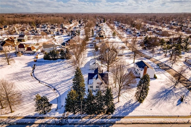 view of snowy aerial view