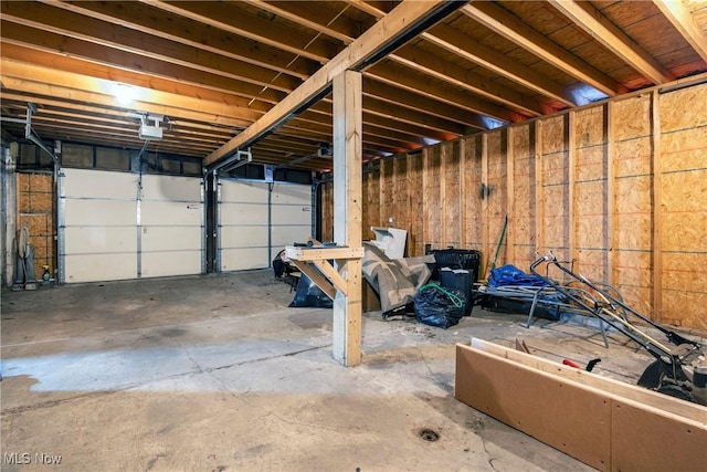 garage featuring a garage door opener