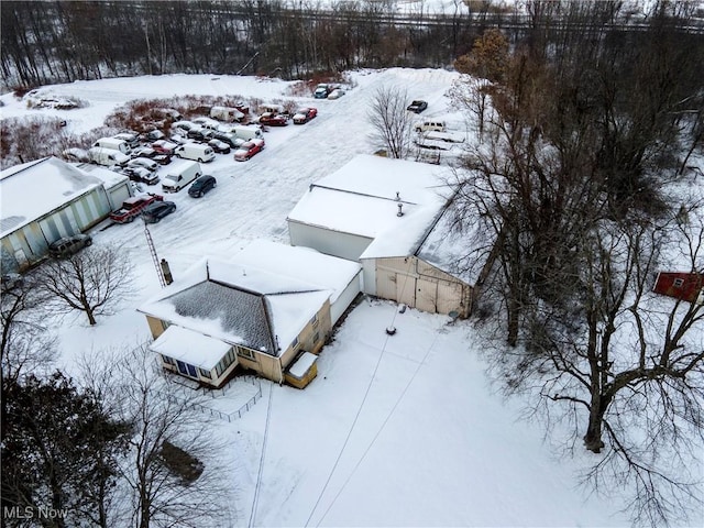 view of snowy aerial view