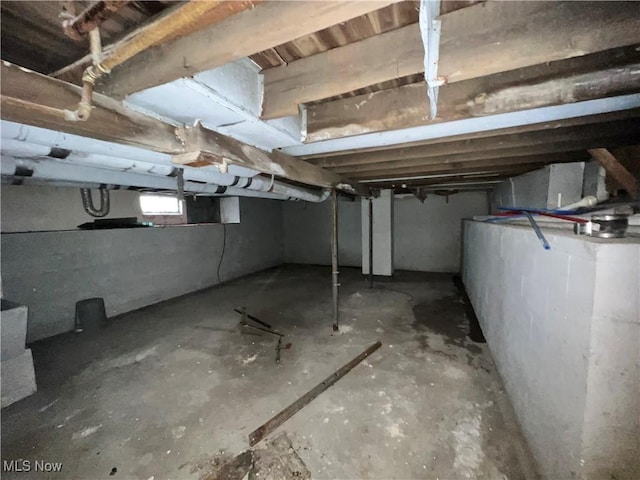 view of basement