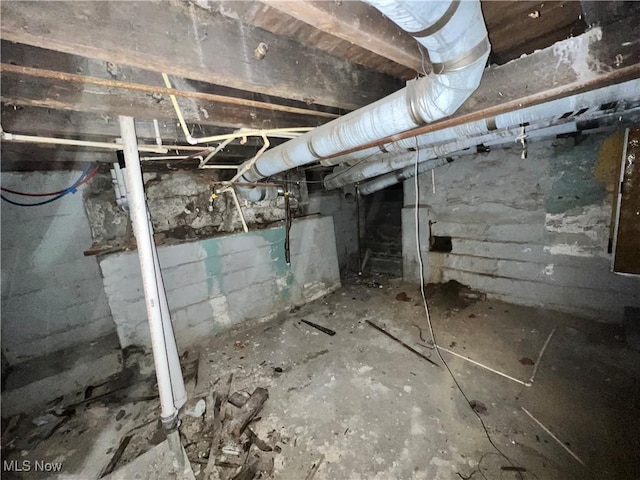 view of basement