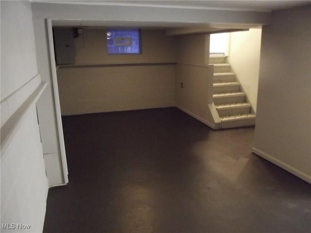 view of basement