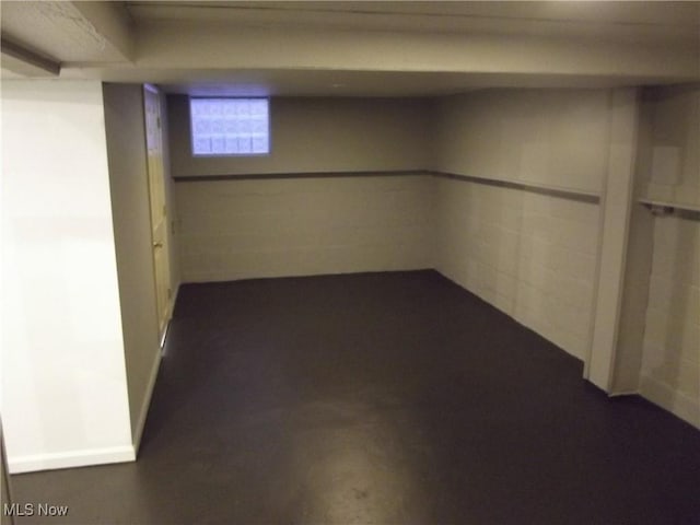 view of basement