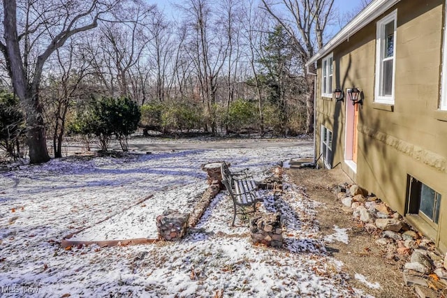 view of snowy yard