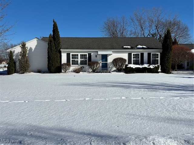 view of ranch-style home