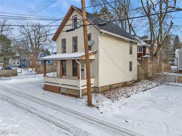 exterior space with covered porch