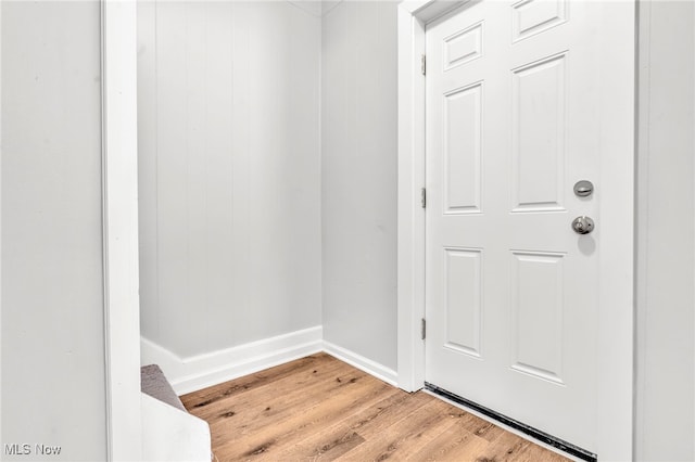 entryway featuring hardwood / wood-style flooring