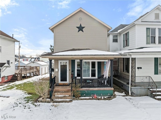 view of front of property with a porch