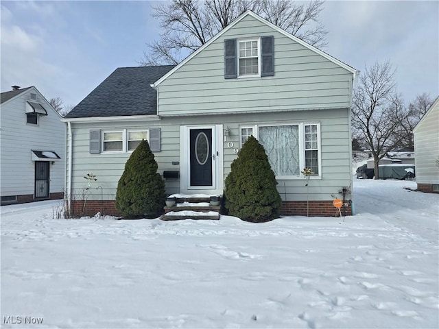 view of bungalow-style home