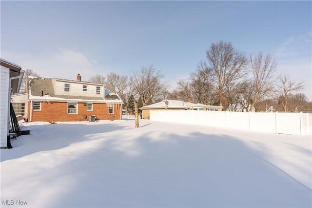 view of snowy yard