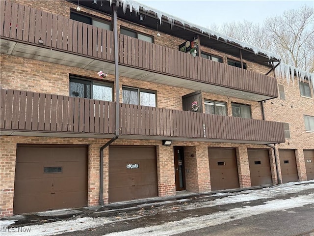 view of building exterior with a garage