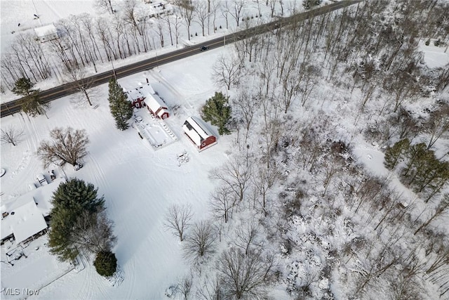 view of snowy aerial view