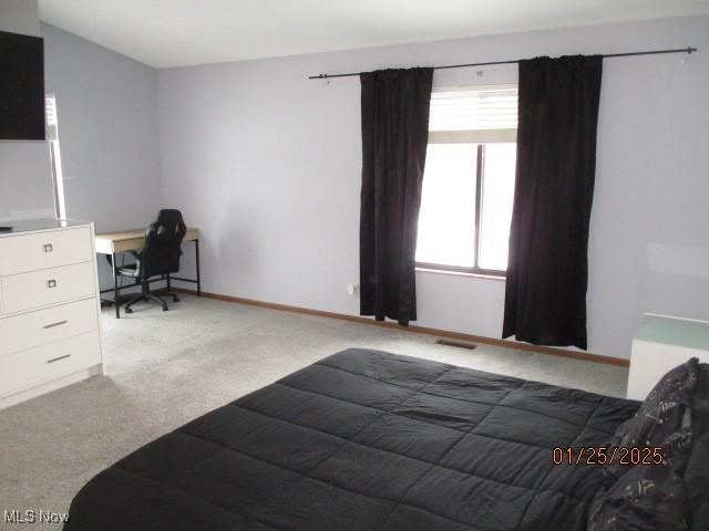 view of carpeted bedroom