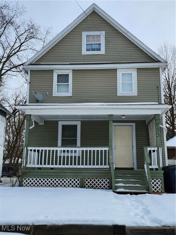 front of property featuring a porch