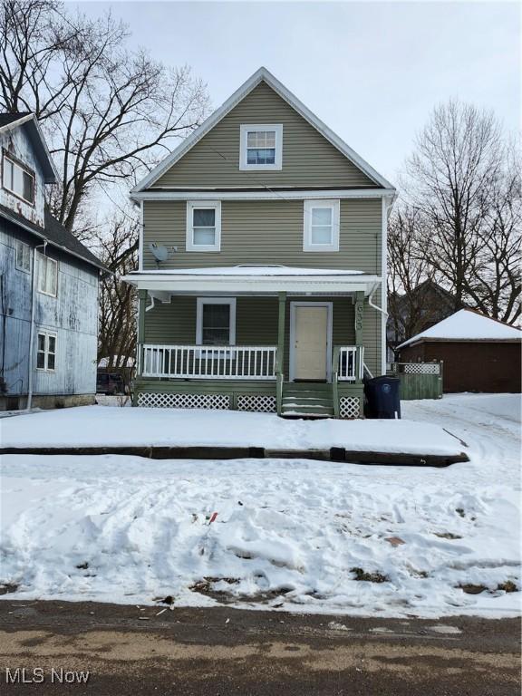 view of front property with a porch