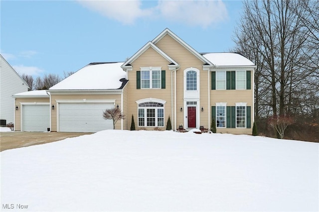 view of front of home featuring a garage