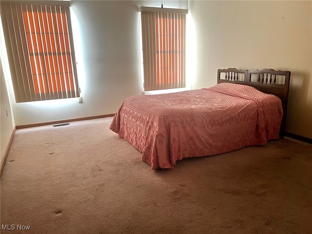 bedroom with carpet flooring