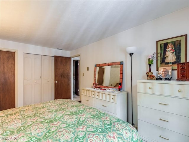 bedroom featuring a closet