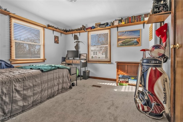 view of carpeted bedroom