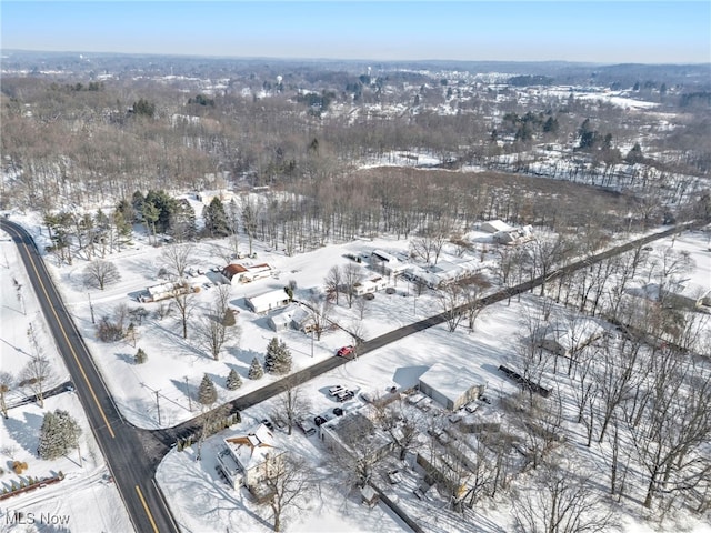 view of snowy aerial view