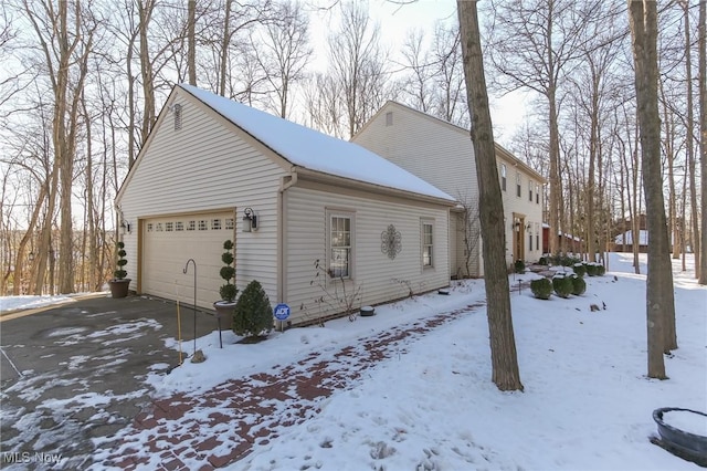 view of snowy exterior