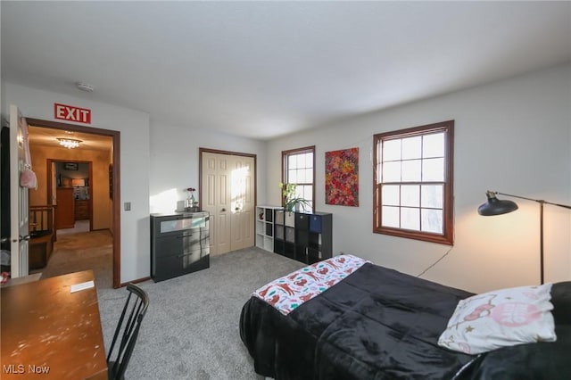 view of carpeted bedroom