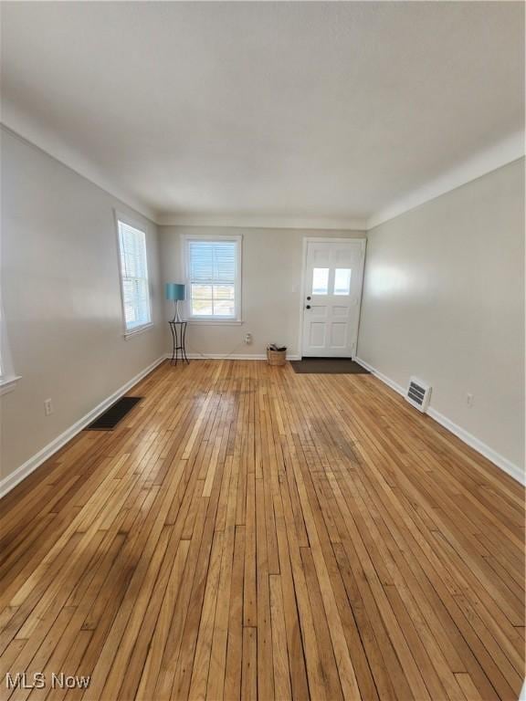 interior space with light wood-type flooring