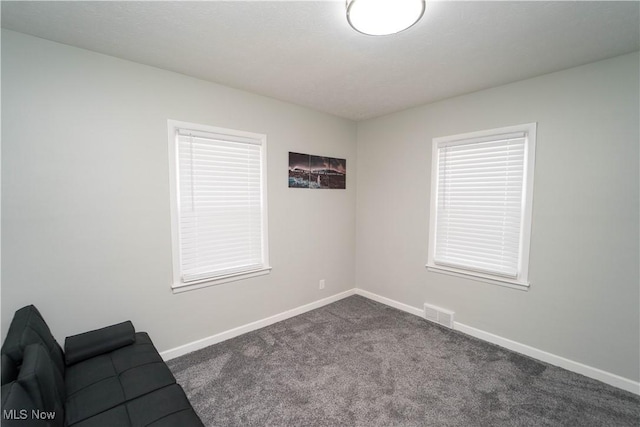 unfurnished room featuring carpet floors