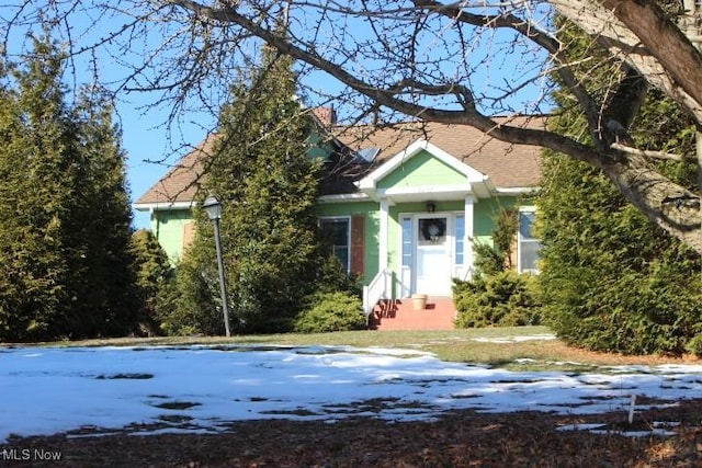 view of bungalow-style home