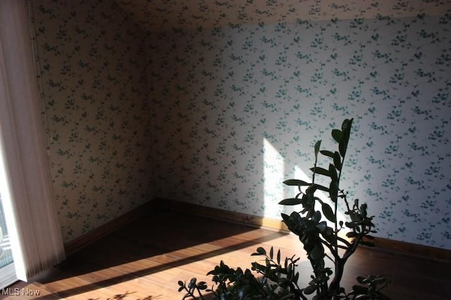 empty room featuring hardwood / wood-style flooring