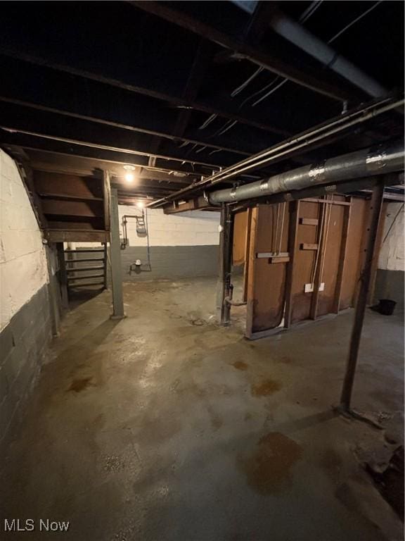 view of basement