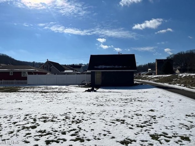 view of snowy yard