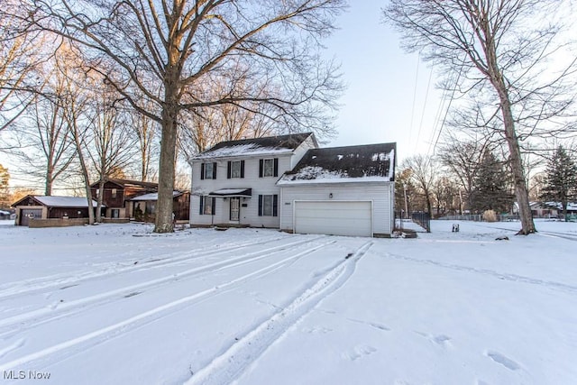 view of front of home featuring a garage