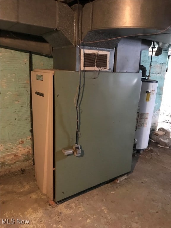 utilities featuring gas water heater