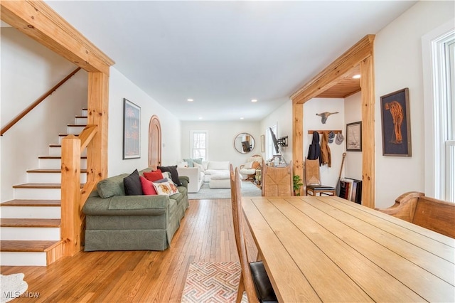 dining room featuring light hardwood / wood-style flooring