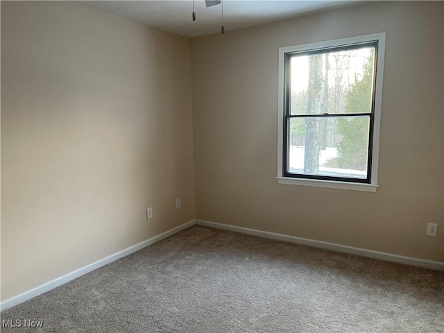 view of carpeted empty room