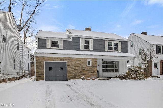 view of front of home featuring a garage