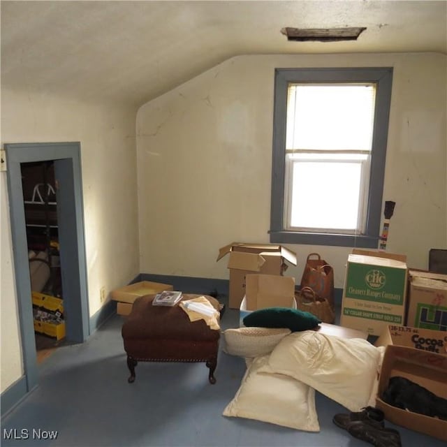 bonus room featuring lofted ceiling