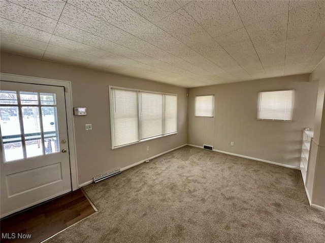 foyer with carpet