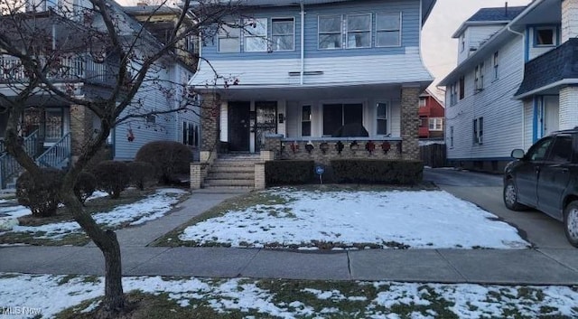 front facade with covered porch