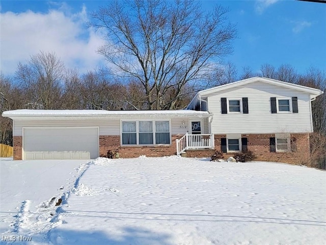 split level home featuring a garage