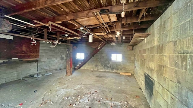 view of basement