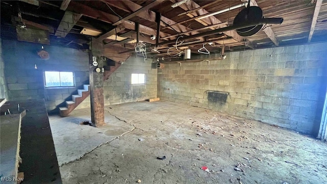 view of basement