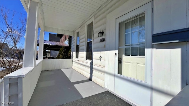 exterior space featuring covered porch